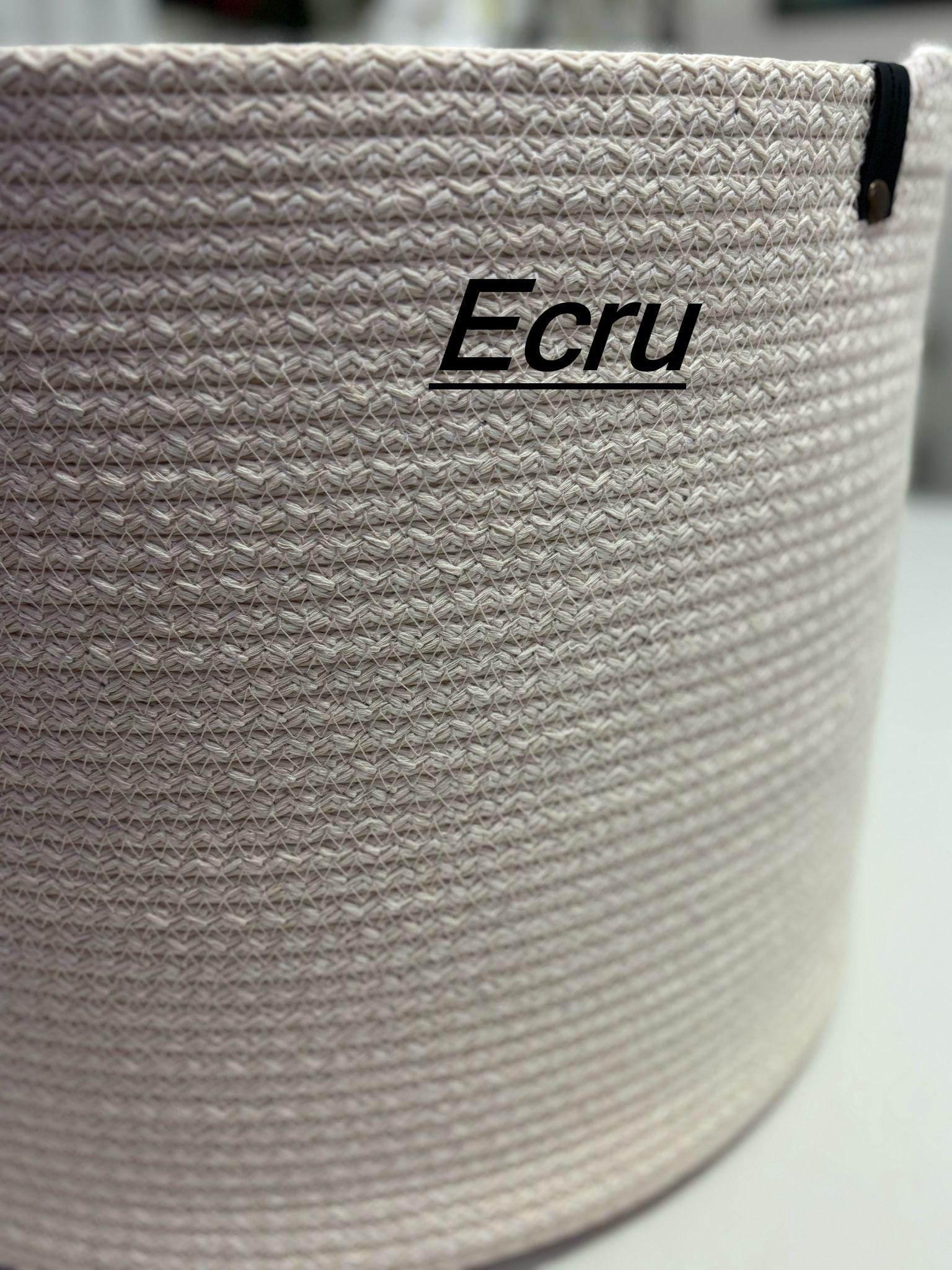 Handmade Cotton Rope Basket with Lid: XL Woven Storage Organizer