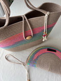 Boho beach tote bag with spacious interior