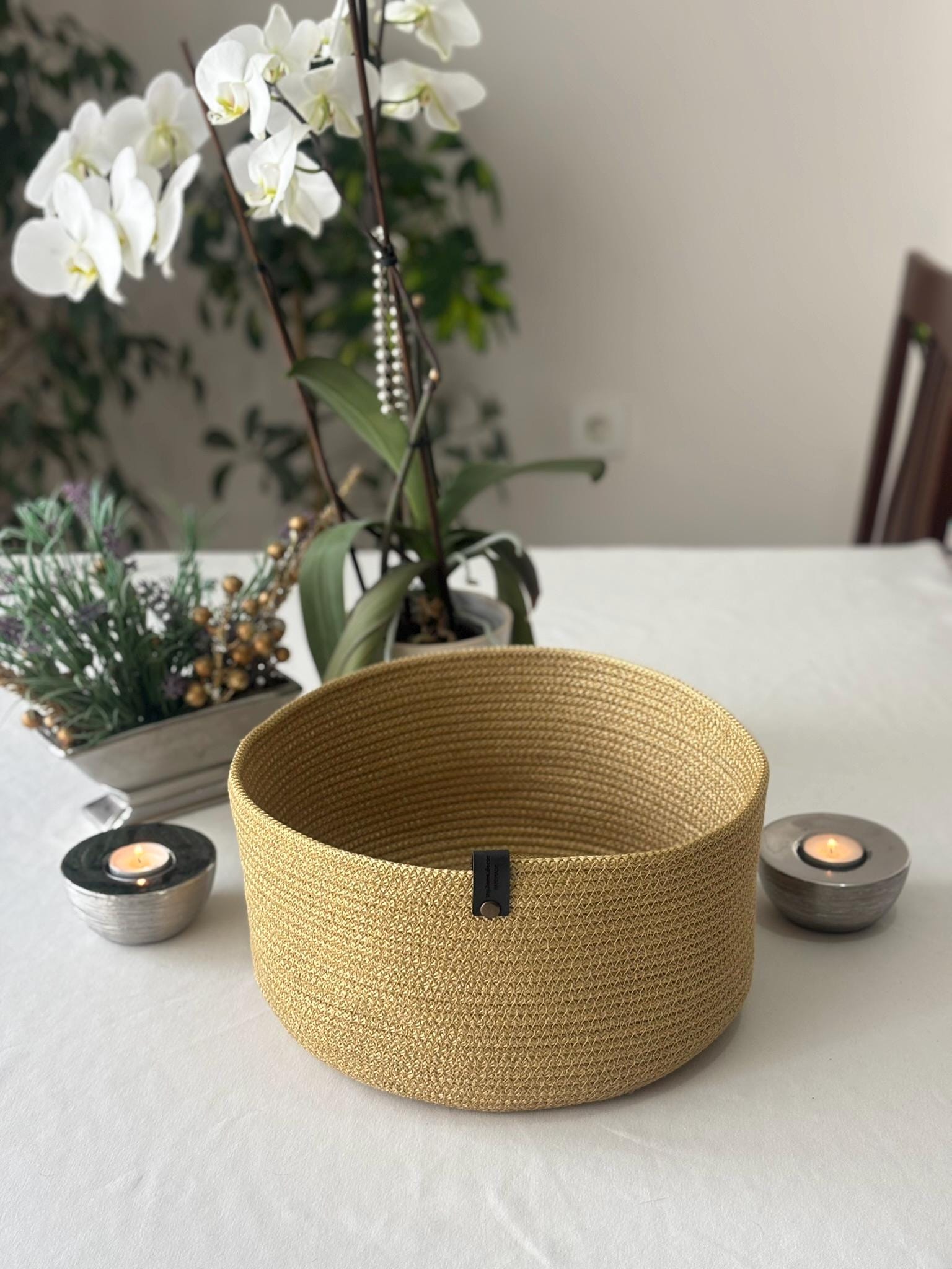 Handmade Woven Storage Basket Set - 8 Sizes - Versatile Home Organizer