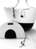 Handmade Jute Rope Bag Set: Braided Beach Tote & Clutch