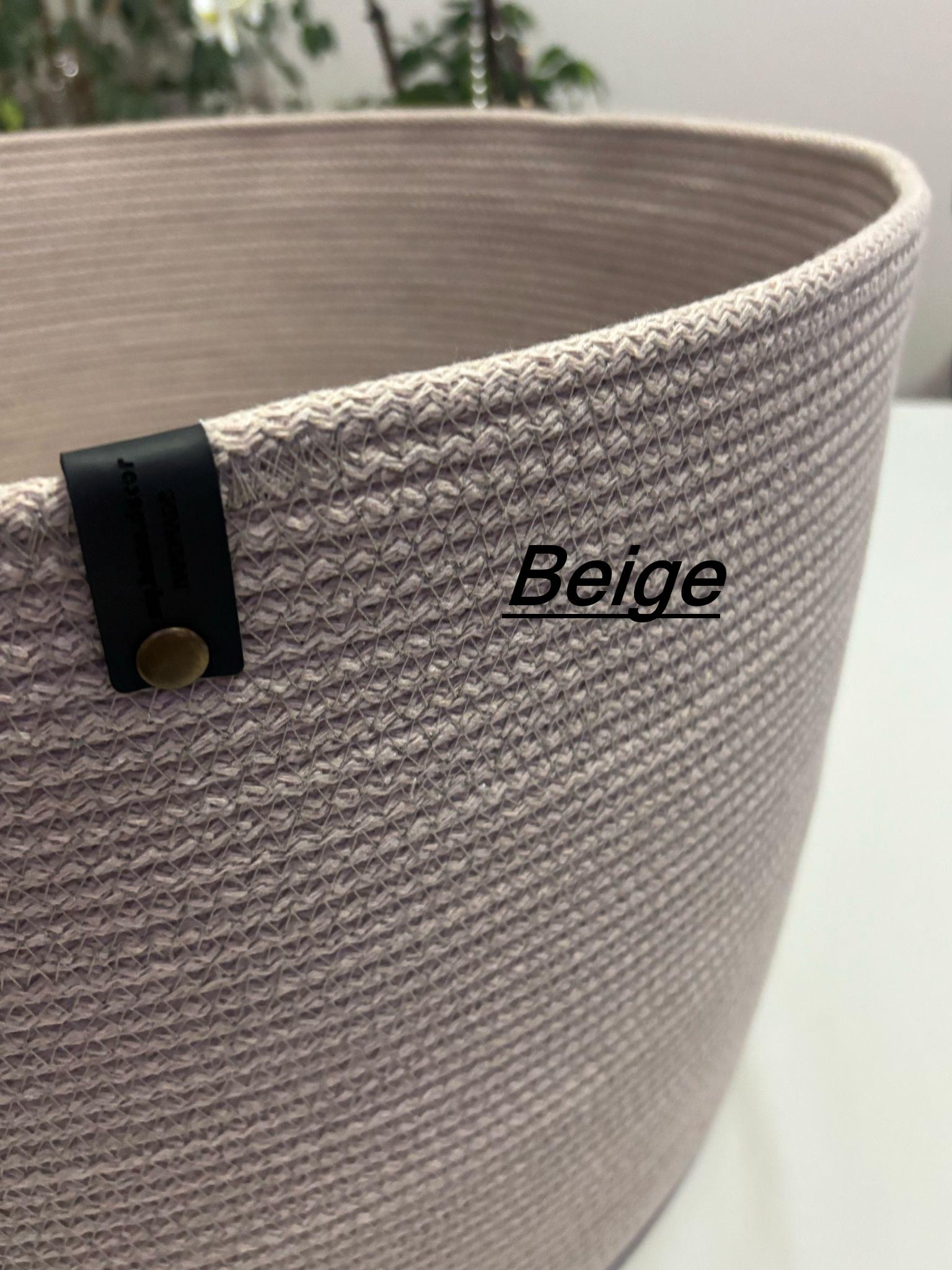 Handmade Cotton Rope Basket with Lid: XL Woven Storage Organizer
