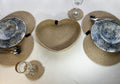 Handwoven Heart Placemat Set: Valentine's Day Dining Table Decor