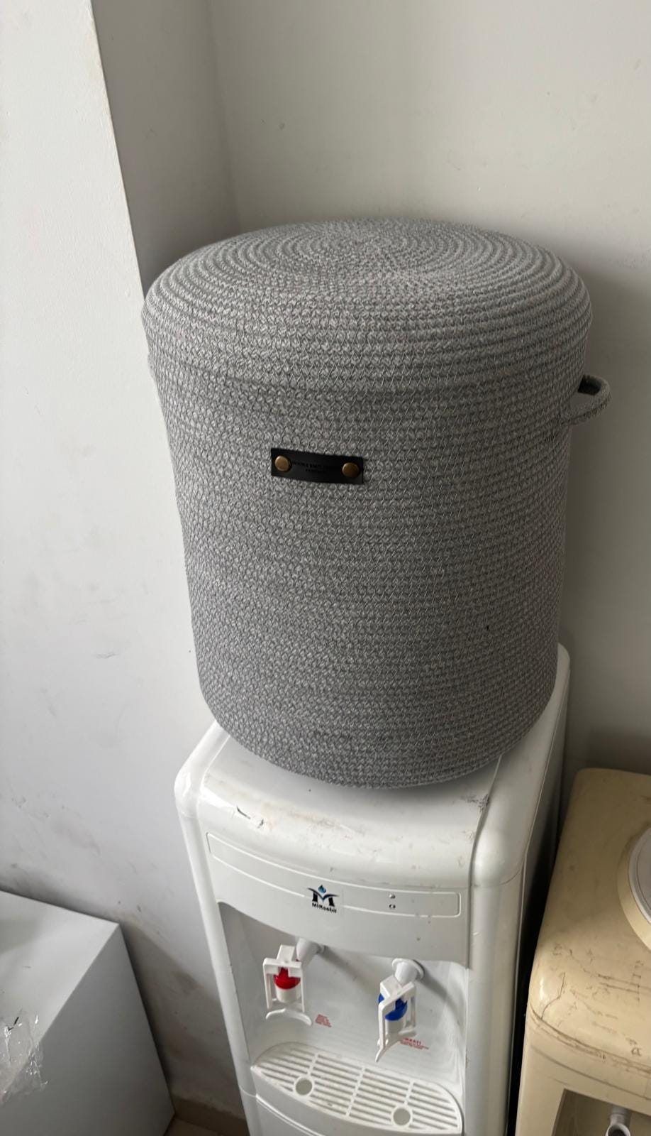 Handmade Woven Water Dispenser Bottle Cover: Rustic Crochet Carboy Cover
