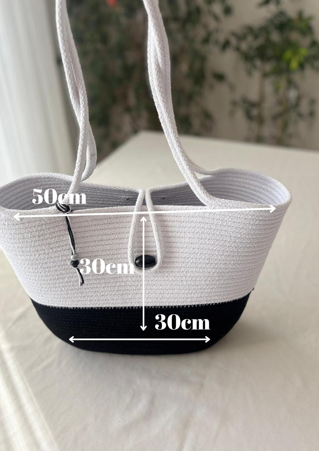 Handmade Jute Rope Bag Set: Braided Beach Tote & Clutch