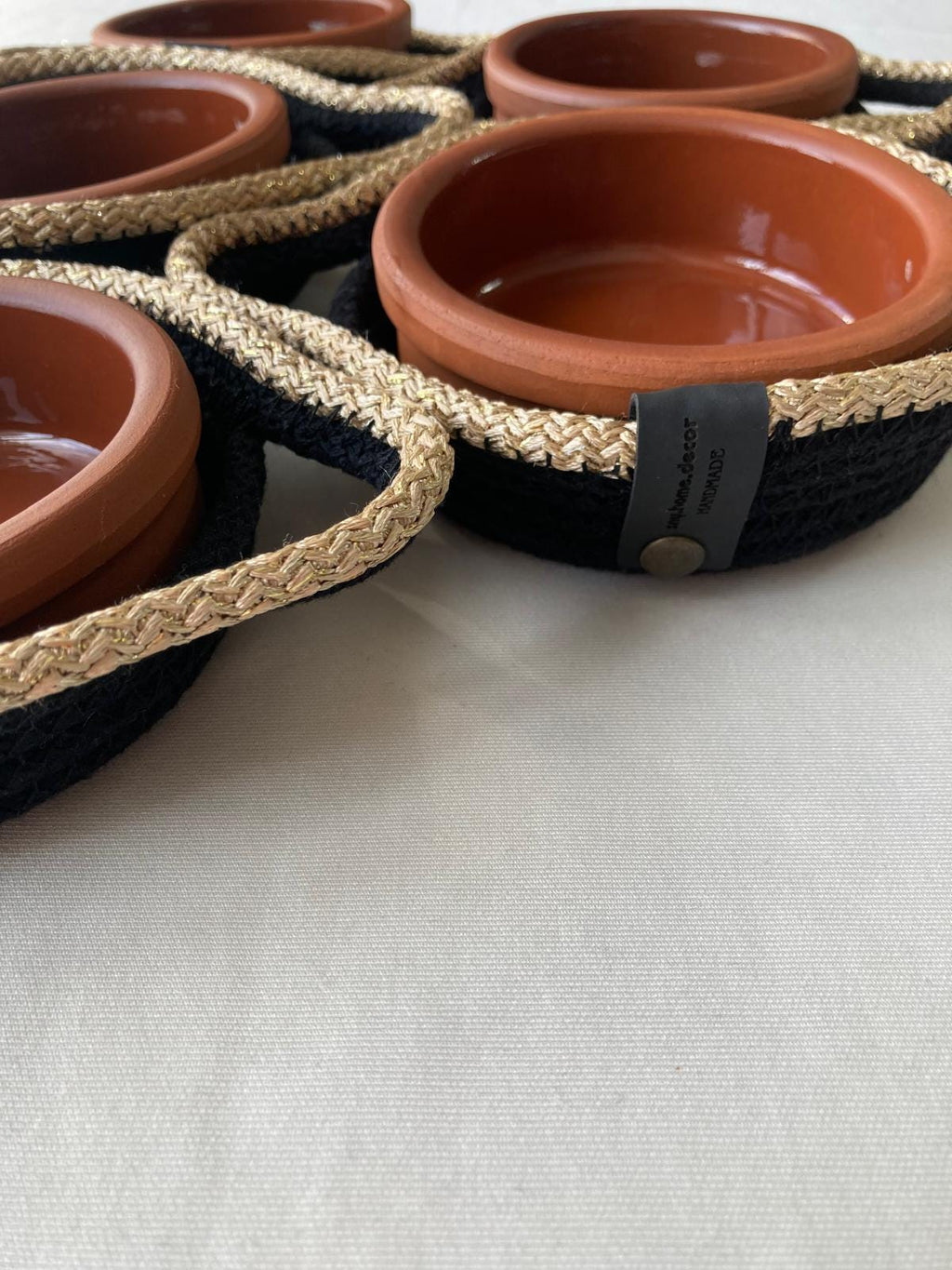 Handmade Terracotta Casserole Dish with Woven Cover - Hot Meal Serving