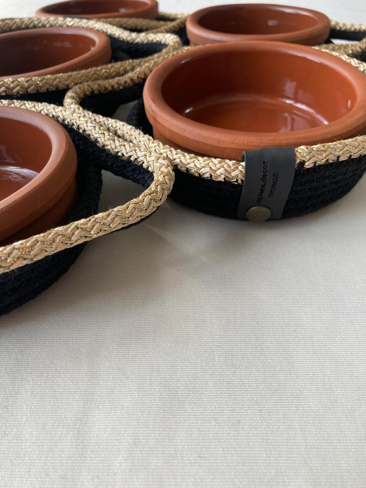 Handmade Terracotta Casserole Dish with Woven Cover - Hot Meal Serving