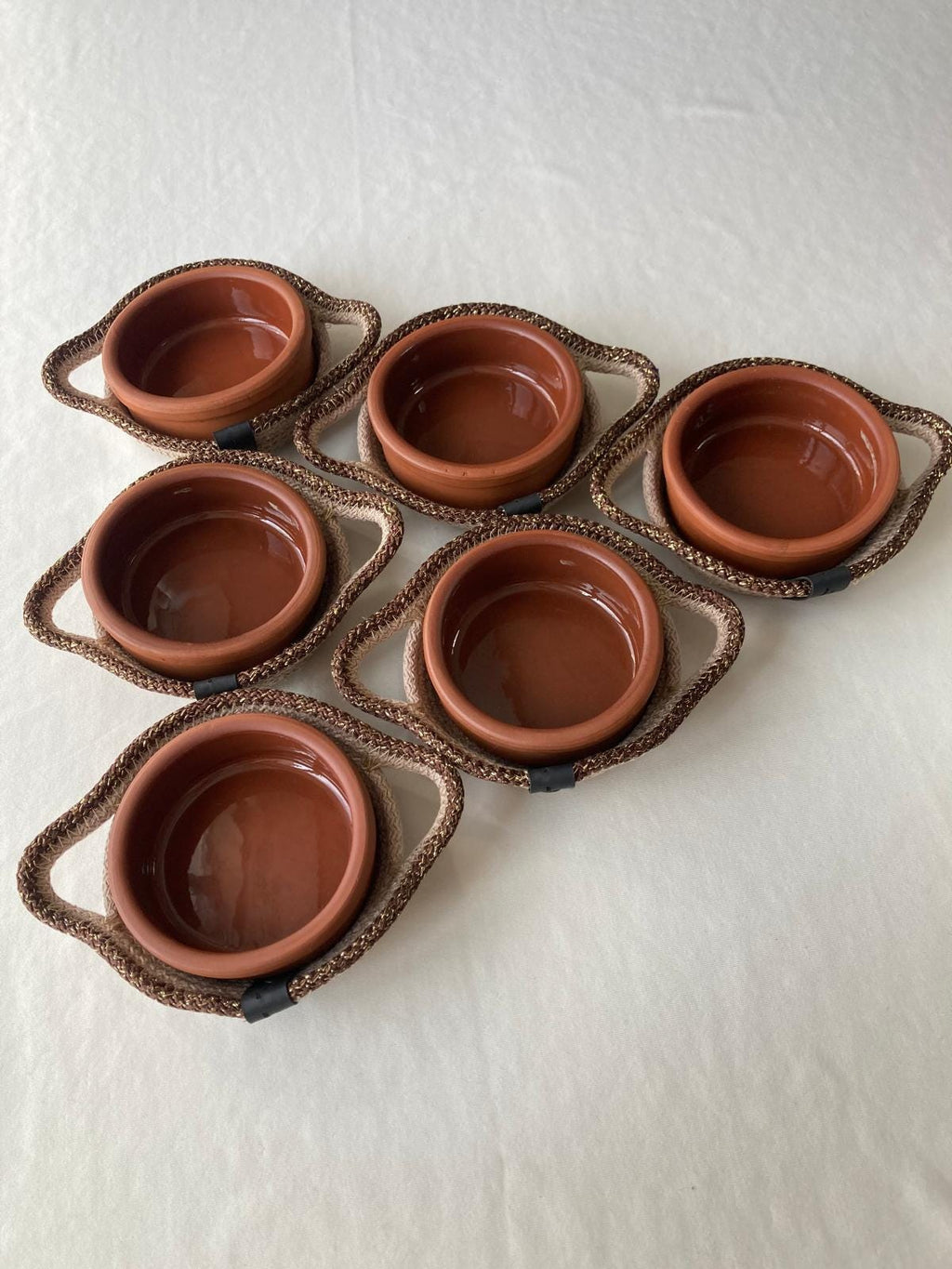 Handmade Terracotta Casserole Dish with Woven Cover - Hot Meal Serving