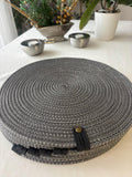 Gray Handmade Cotton Rope Placemat Set: Dining Table Decor