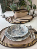 Handmade Woven Oval Placemats & Rope Basket Set: Boho Table Decor