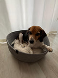 Handmade Woven Pet Bed Basket with Washable Pillow Cover (No Filling Included)