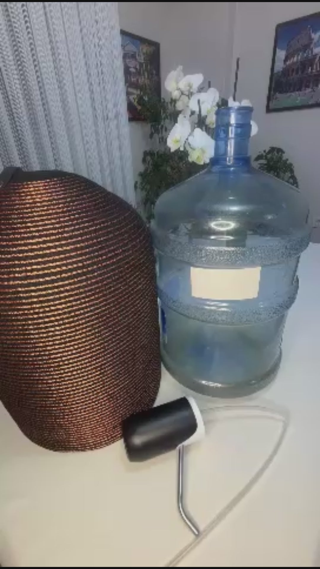 Handmade Jute Water Jug Cover: 5 Gallon Crochet Carboy Protector