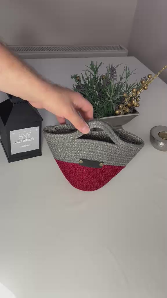 Handmade Rope Tote Bag: Woven Braid Purse - Boho Minimalist Handbag