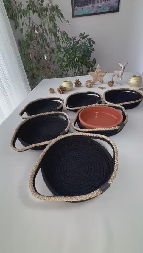 Handmade Terracotta Casserole Dish with Woven Cover - Hot Meal Serving