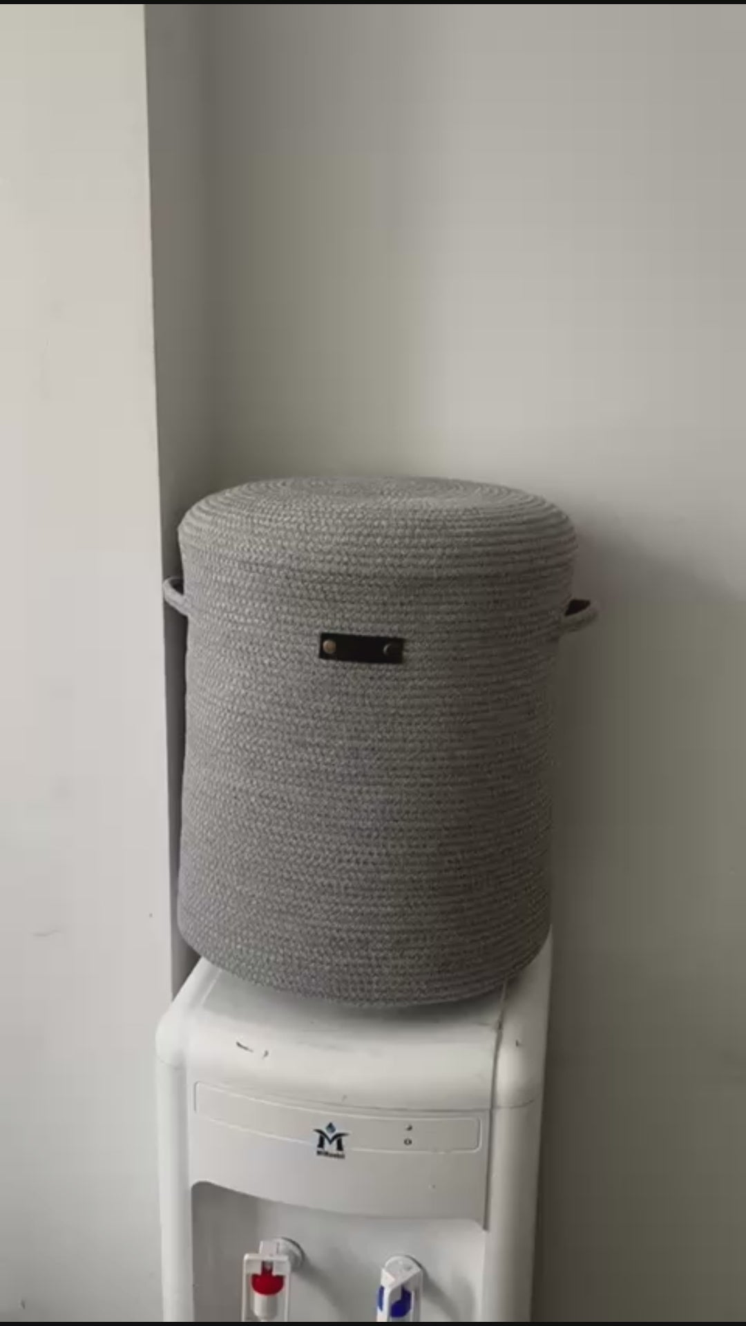 Handmade Woven Water Dispenser Bottle Cover: Rustic Crochet Carboy Cover