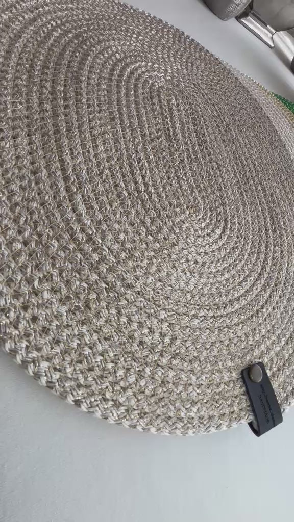 Handmade Oval Rope Placemat Set – Woven Dining Table Decor
